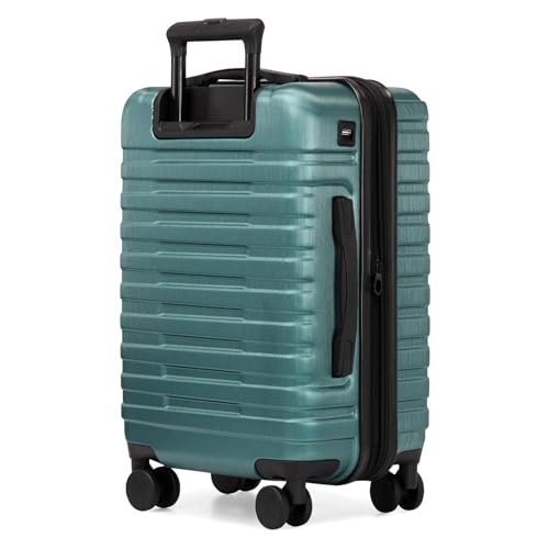 U.S. Traveler Boren Polycarbonate Hardside Carry-on Suitcase with 8 Spinner Wheels, Teal, 22-Inch S2578