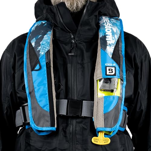 BLUESTORM Atmos 40 Inflatable PFD Life Jacket for Adults, USCG Approved T664265