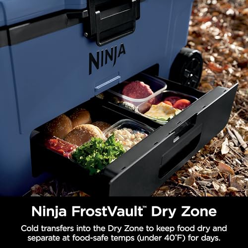 Ninja FrostVault 45QT Cooler with Wheels, Lakeshore Blue M1144