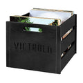 Victrola Wooden Record Crate Tabletop Vinyl Album Holder, Espresso P572466
