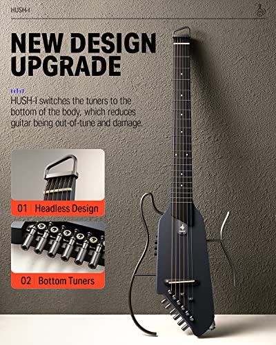 Donner HUSH I Travel Acoustic-Electric Guitar with Gig Bag G948