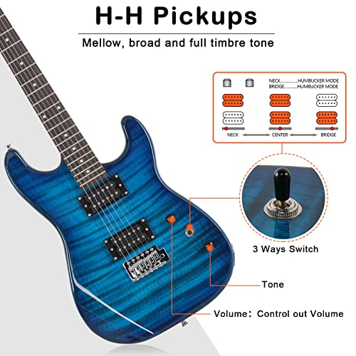 Ktaxon 39 Inch Electric Guitar Kit with 20W Amp, Bag, Strap, Cable, Accessories W1993