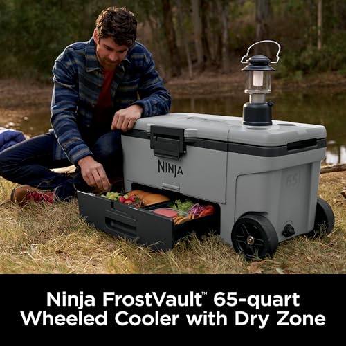 Ninja FrostVault 45QT Cooler with Wheels, Lakeshore Blue M1144