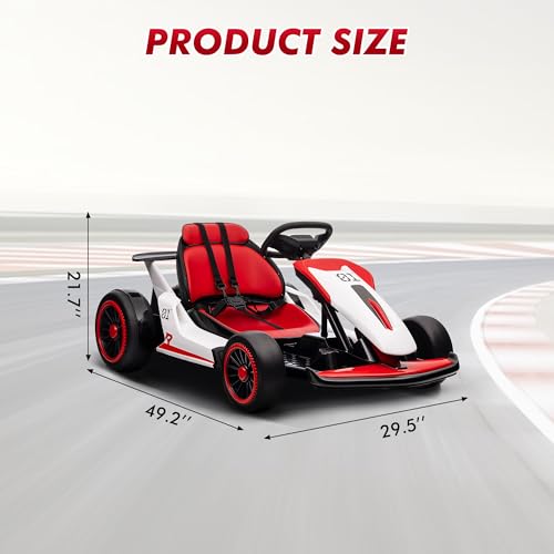 24V Electric Go Kart Drifting Ride On Car for Kids 6-12 Years Old T574114