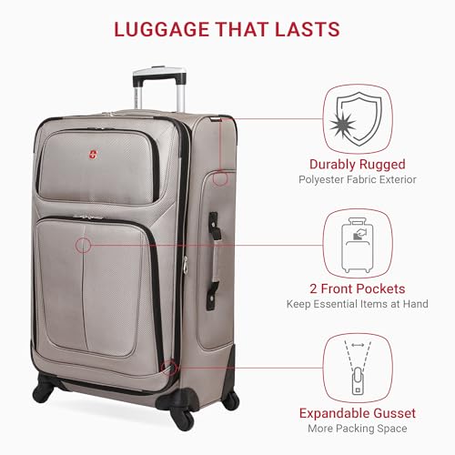 SwissGear Sion Softside Expandable Roller Luggage 3 Piece Set N784870