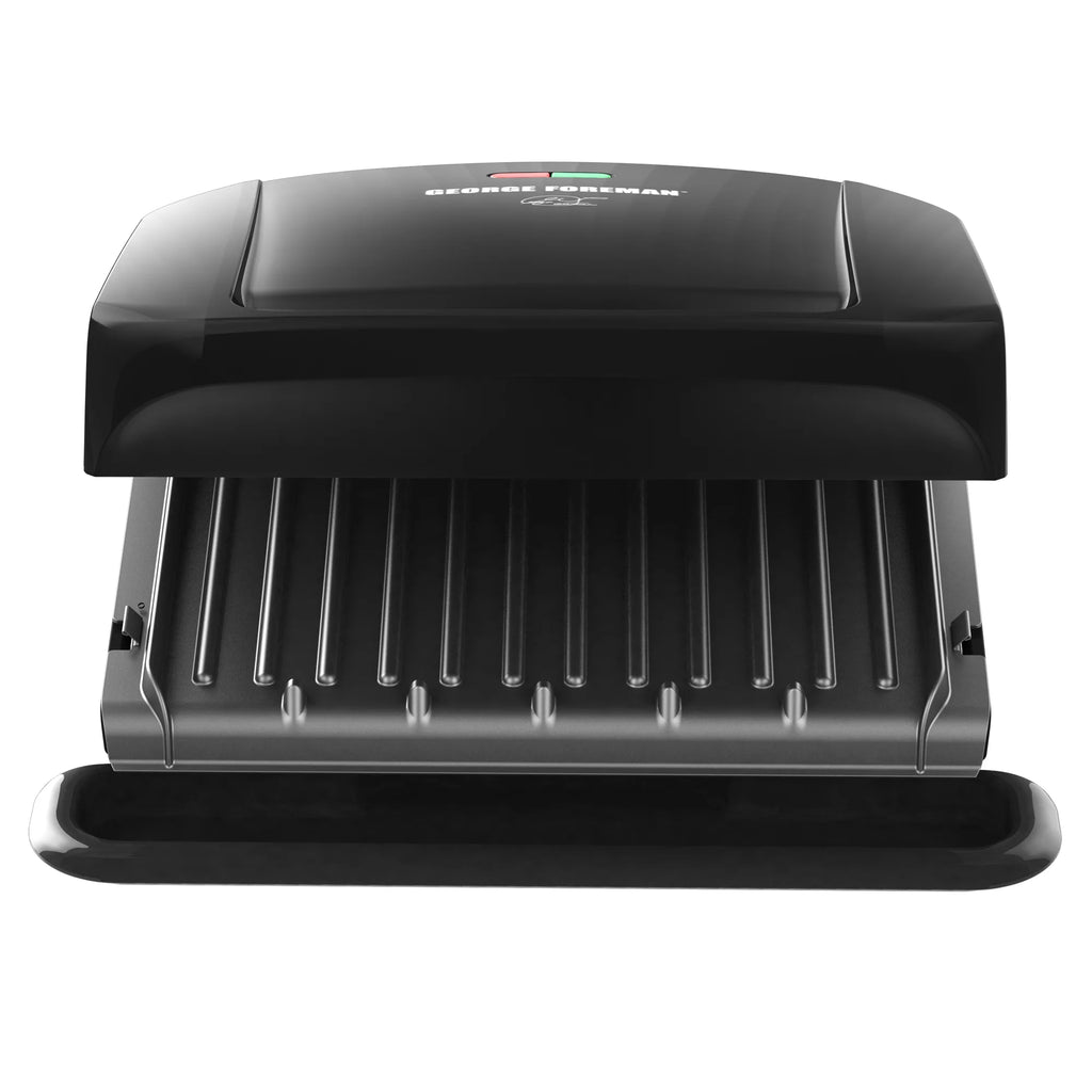 George Foreman 4-Serving Removable Plate Electric Grill and Panini Press, Black I517815