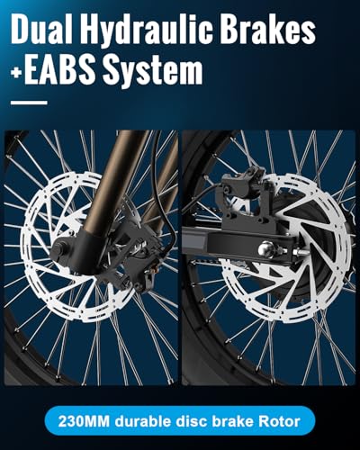 Riding'times GT73 Electric Dirt Bike for Adults, 2400W, 25" Tires, Full Suspension Y45719