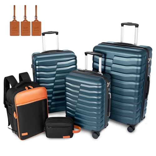 Lightweight 3-Piece Hardshell Luggage Set with Spinner Wheels & TSA Lock, Light Avocado Green B502471