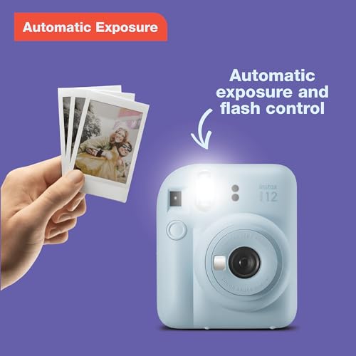 Fujifilm Instax Mini 12 Instant Camera Pastel Blue with 40 Sheets Film Bundle R3418