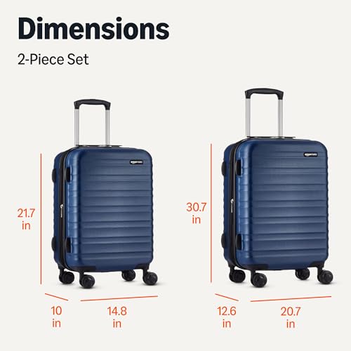 Amazon Basics 21" Hardside Carry-On Luggage with Wheels, Expandable, Black L489