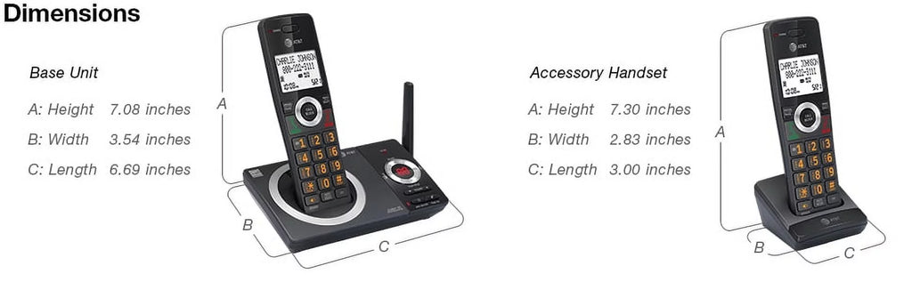 AT&T 2-Handset Expandable Cordless Phone with Answering System, CL82219 Y967421