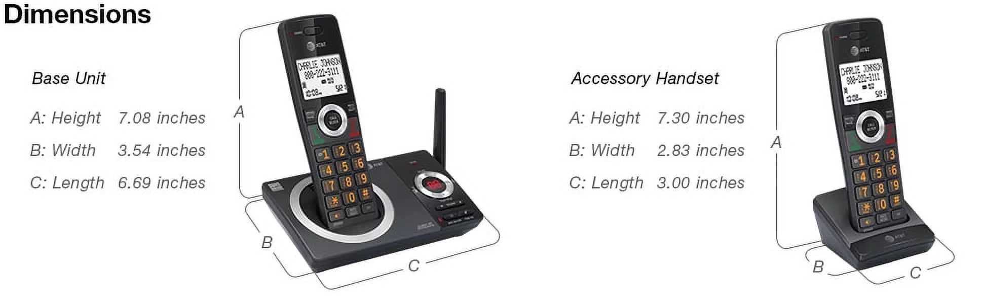 AT&T 2-Handset Expandable Cordless Phone with Answering System, CL82219 Y967421