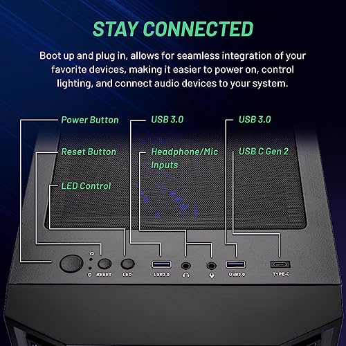 Skytech Nebula Gaming PC Desktop, Ryzen 5 5600, RTX 3050, 1TB SSD, 16GB RAM Q7363