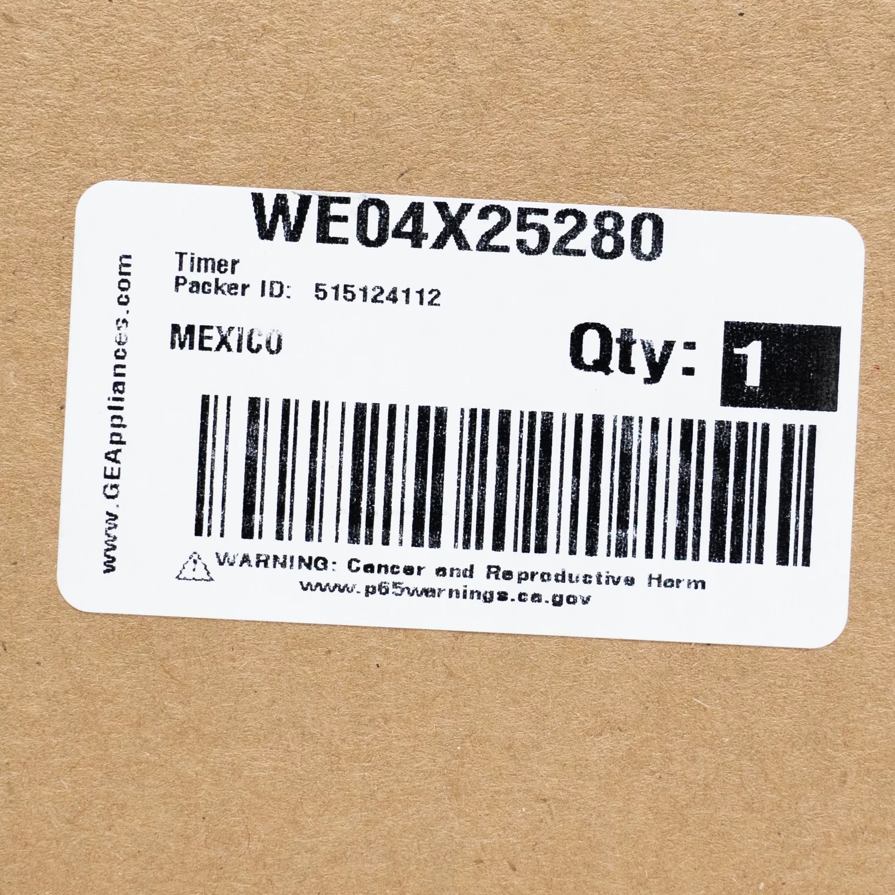 GE WE04X25280 Dryer Timer Control Z388598