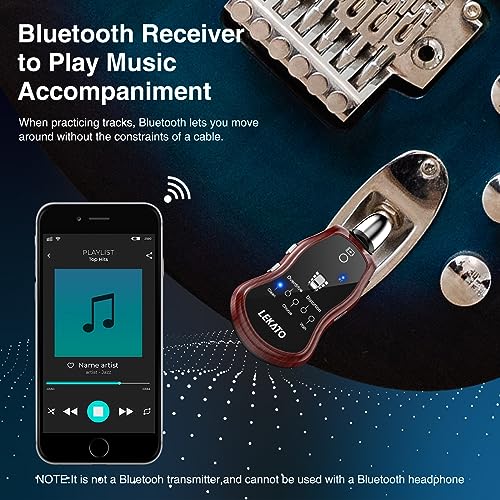 LEKATO Guitar Headphone Amp for Electric Guitar & Bass, Rechargeable with 5 Effects E363
