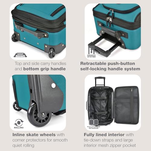 U.S. Traveler Rio Expandable Carry-on Luggage, Orange R95197