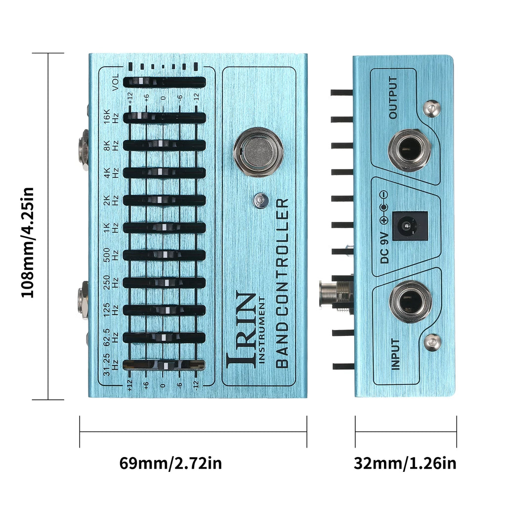 IRIN 10 Band EQ Guitar Effect Pedal with True Bypass Z25417
