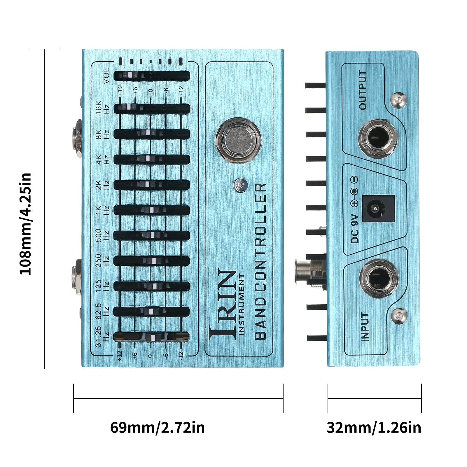 IRIN 10 Band EQ Guitar Effect Pedal with True Bypass Z25417