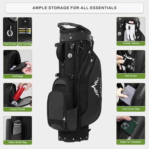 Lightweight Golf Stand Bag with 5-Way Dividers and 8 Pockets K5013