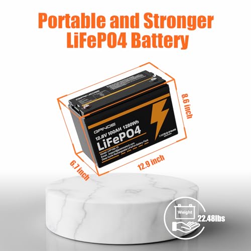12V 25Ah LiFePO4 Battery with Built-in 20A BMS Q9551