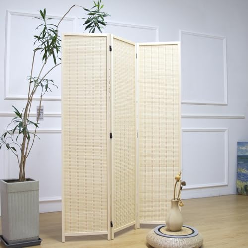 Bamboo Room Divider 6 Panel Folding Screen 67"H x 92.1"W X2437