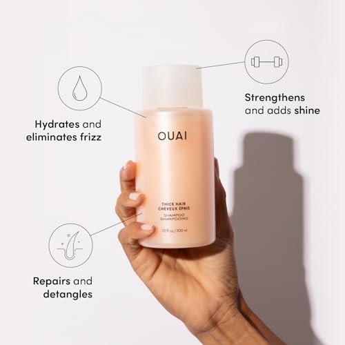 OUAI Fine Shampoo and Conditioner Set - Sulfate Free for Fine Hair, 10 Fl Oz T257