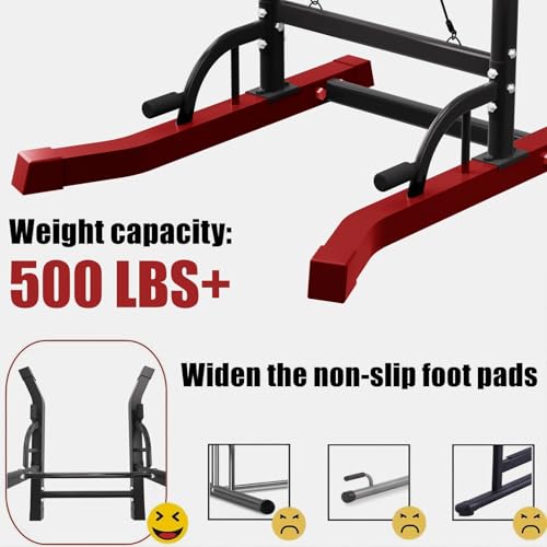 Power Tower Pull Up Bar for Home Gym, Adjustable Height Dip Station S18236