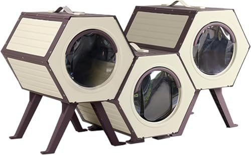 Outdoor Cat House Weatherproof Kitten Shelter with Escape Door L501039