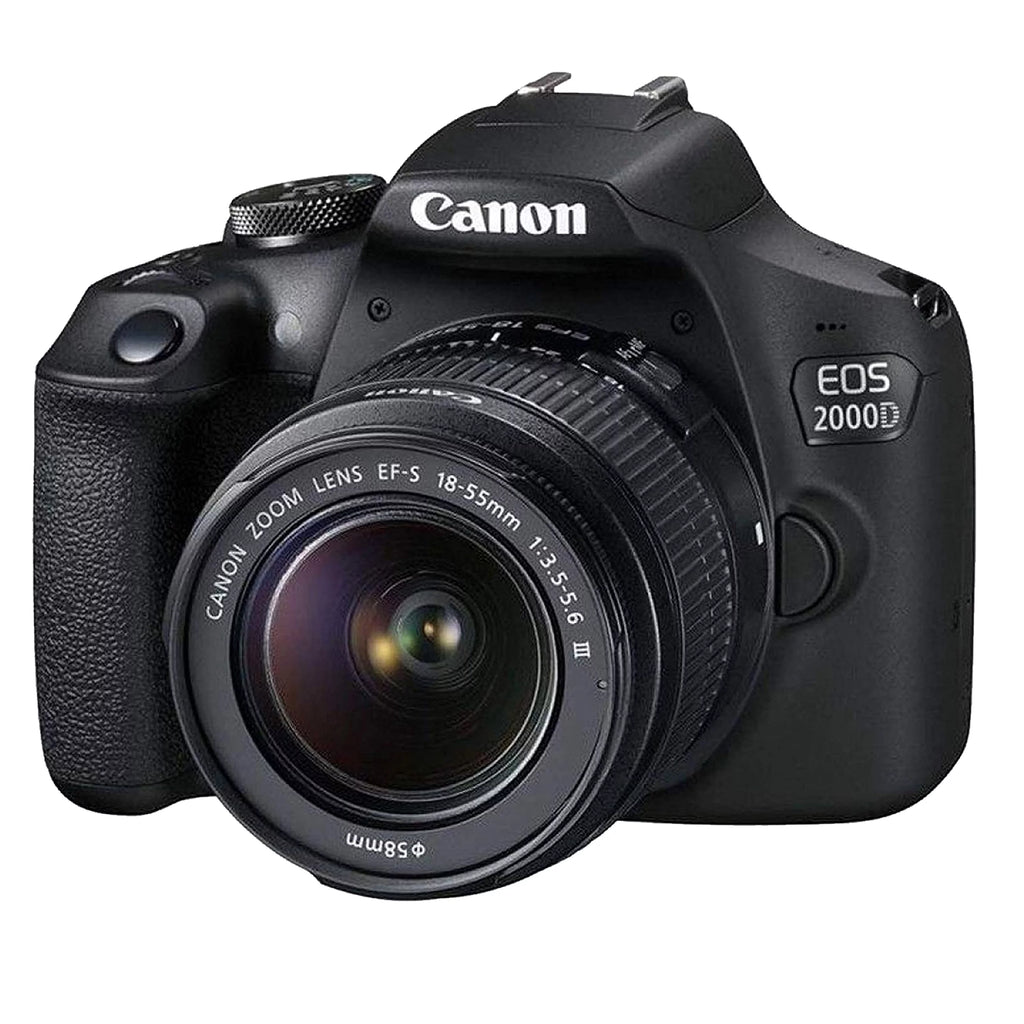 Canon EOS 2000D / Rebel T7 DSLR Camera with 18-55mm & 75-300mm Lenses Bundle O86716