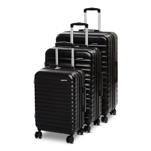Amazon Basics 21" Hardside Carry-On Luggage with Wheels, Expandable, Black L489