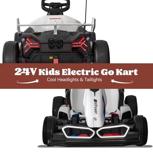 BMW Licensed 36V Electric Drift Go Kart for Kids, 7.5 MPH, Black W284