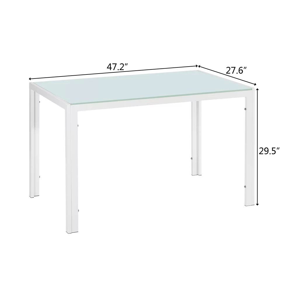 Topcobe Dining Table, Tempered Glass, Easy Assembly G53629