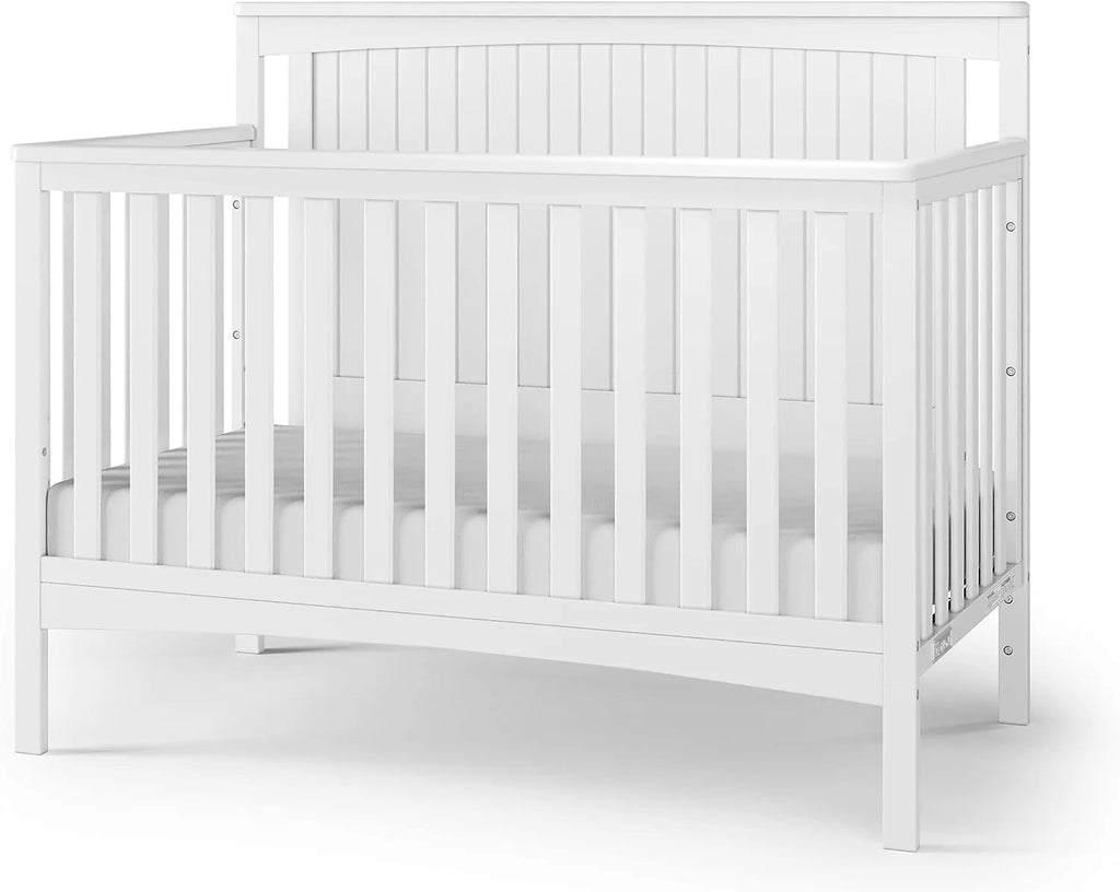 Child Craft Scout 4-in-1 Convertible Crib, Matte White E9812