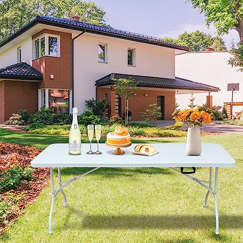 Portable Plastic Folding Table 4ft Heavy Duty Indoor Outdoor Y145657