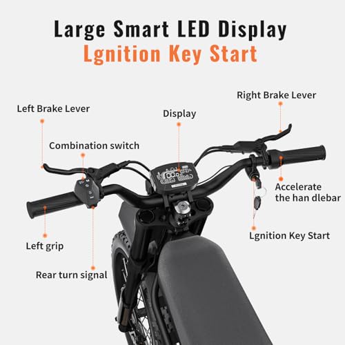 GT73 PRO Electric Dirt Bike for Adults, 60V 3000W Dual Battery, 85 Miles Range Q77385