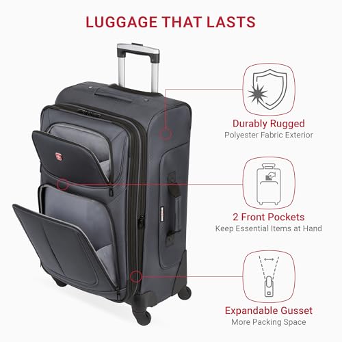 SwissGear Sion Softside Expandable Roller Luggage 3 Piece Set N784870