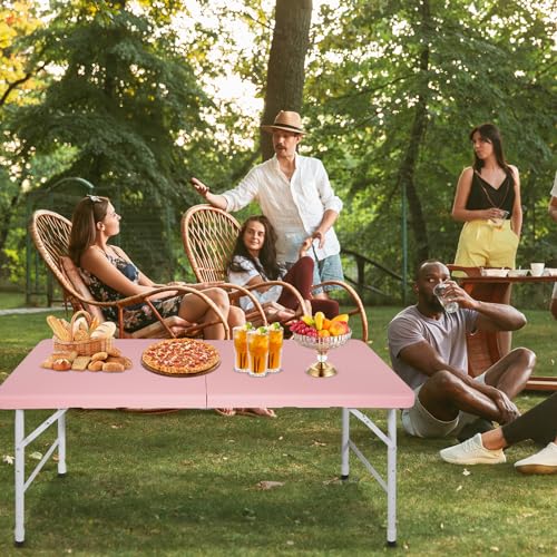 Portable Plastic Folding Table 4ft Heavy Duty Indoor Outdoor Y145657