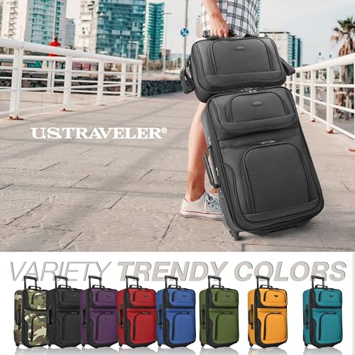 U.S. Traveler Rio Expandable Carry-on Luggage, Orange R95197