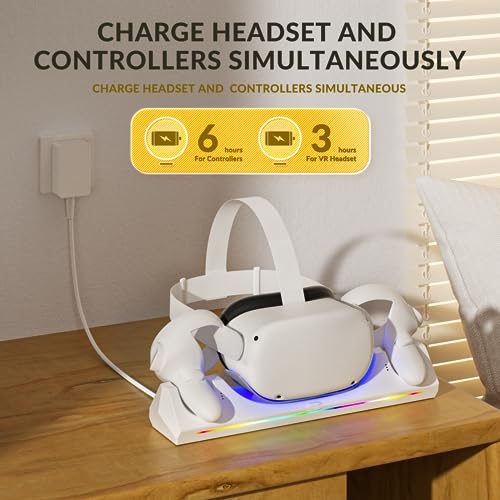 Bioherm Magnetic Charging Dock for Meta Quest 2 VR Headset & Controllers W959