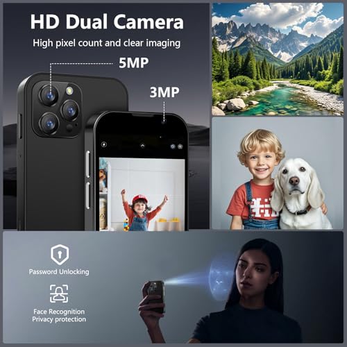 Mini Phone 4G Unlocked Small Smartphone 3.0" Touch Screen Dual SIM 2GB+16GB Black P776944