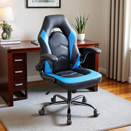 Gaming Chair with Footrest, Lumbar Support, Red/Black M9231