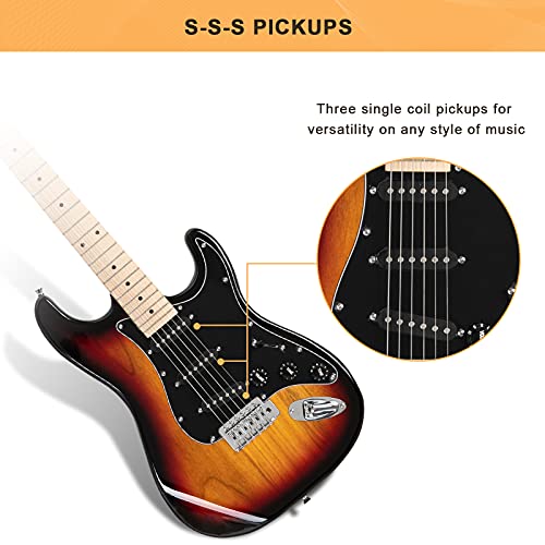 GLARRY Full Size Electric Guitar with 20W Amp and Accessories Pack (Blue) C3431