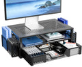 Simple Trending 2 Tier Metal Monitor Stand with Drawer and Pen Holder R17754