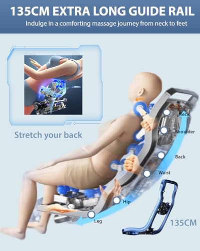4D Massage Chair Full Body Zero Gravity SL Track Black Y3071