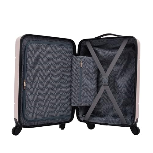 Travelers Club Skyline Spinner Luggage, Gray, 22-Inch Carry-On L8594