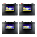 4 Pack, 48V - 12 Volt Golf Cart Batteries - Crown Battery T-1275 Club Car EzGo
