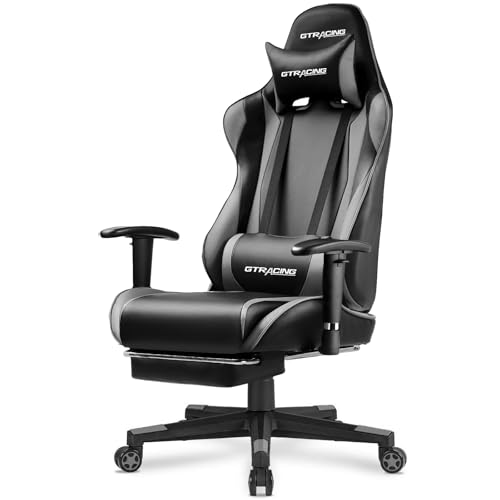 GTRACING Gaming Chair with Footrest, Blue R841