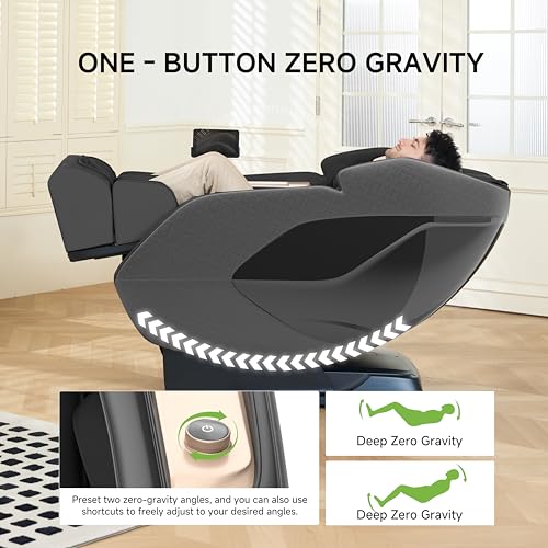 Real Relax 4D Massage Chair Full Body Zero Gravity Recliner PS5200 Brown G361