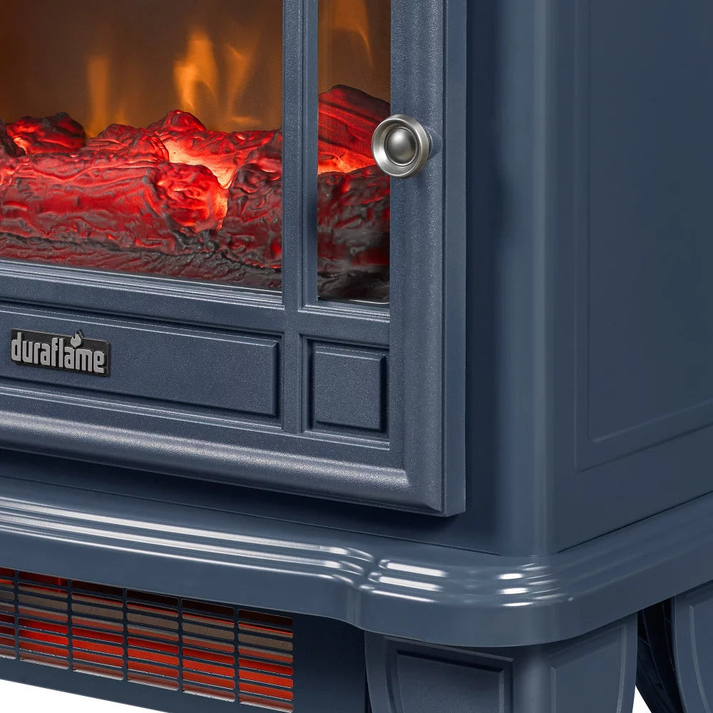 Duraflame Infrared Quartz Electric Fireplace Stove Heater, Blue S117
