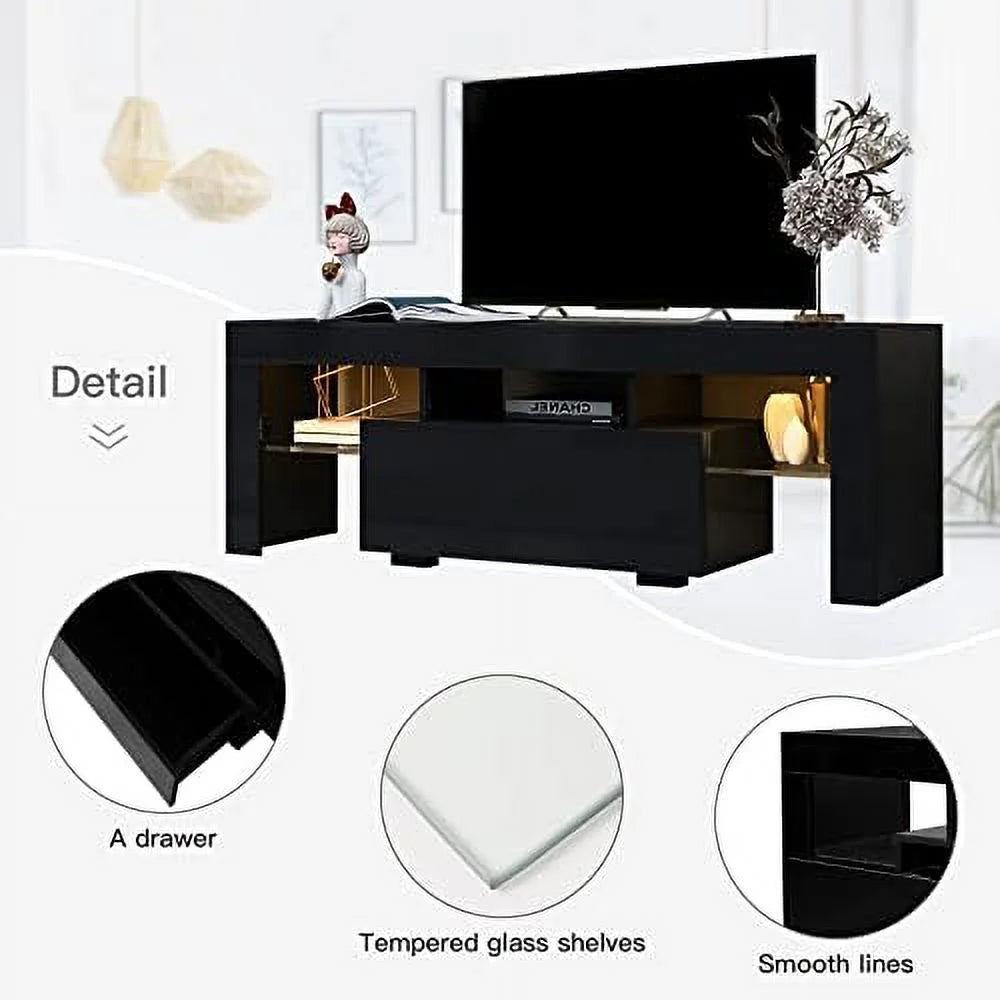 NLIBOOMLife Modern TV Stand with 2 Cabinets for 65 inch TV E24521